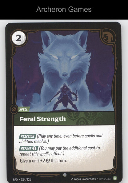 Feral Strength SFD 034/221 C  Card Spiritforged