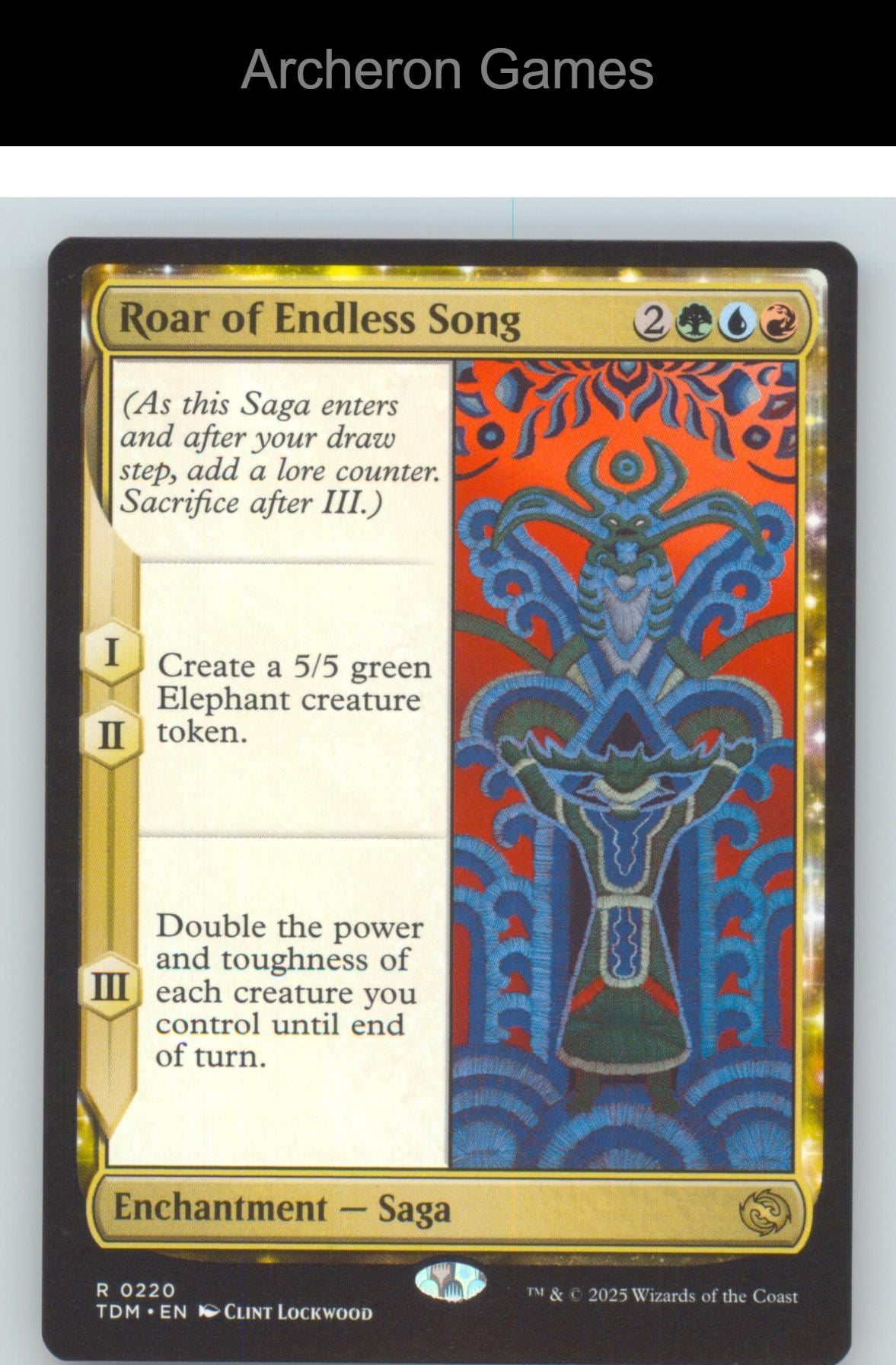 Roar of Endless Song TDM 220 R MTG Card NM/EX+