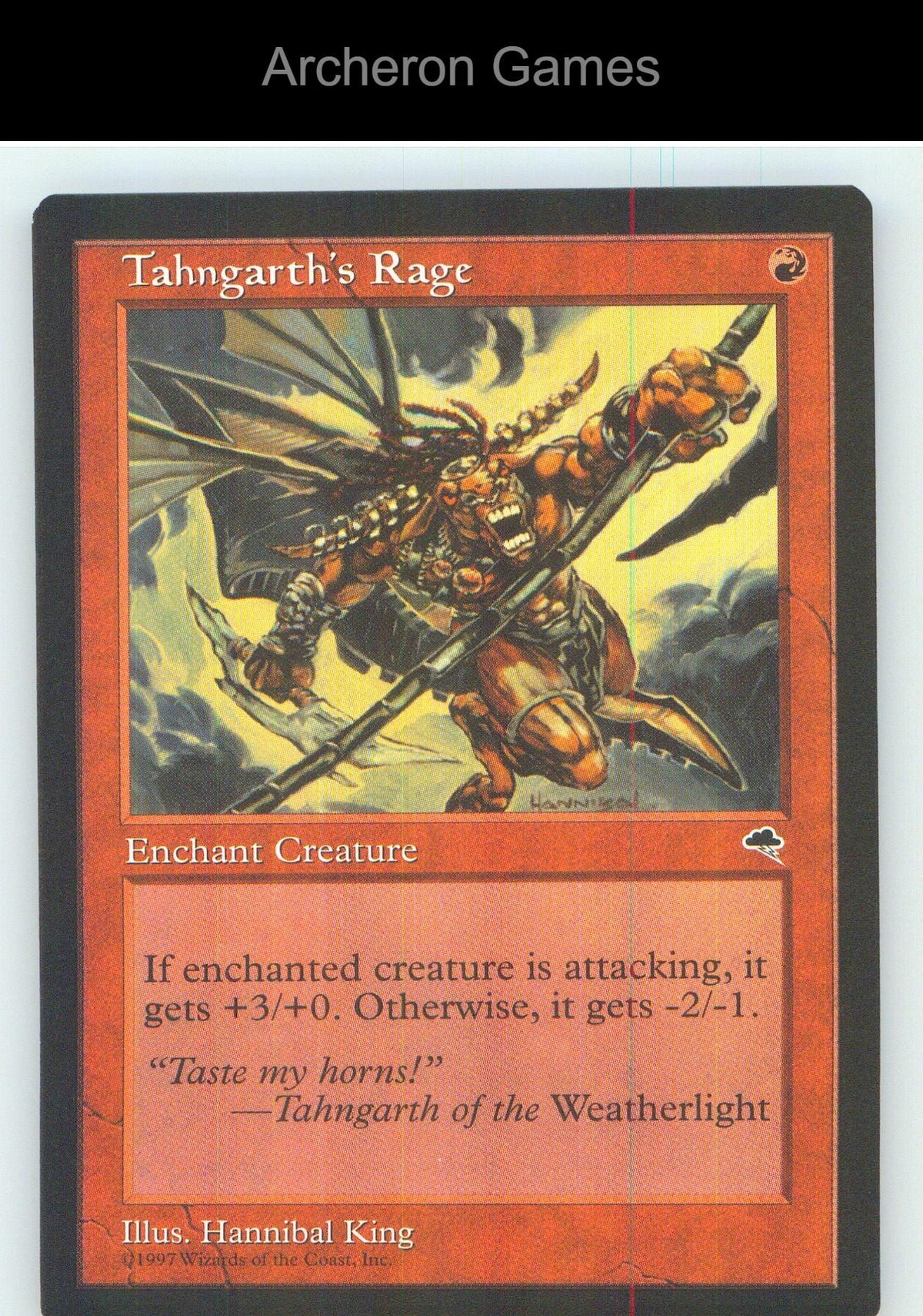 Tahngarth's Rage TMP 209 UC MTG Card NM/EX+