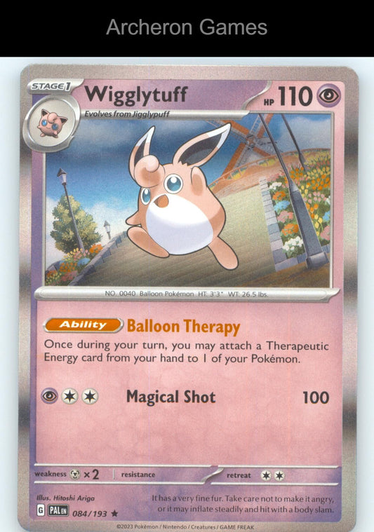 Pokemon Card Wigglytuff PAL 084/193 R Paldea Evolved Holo
