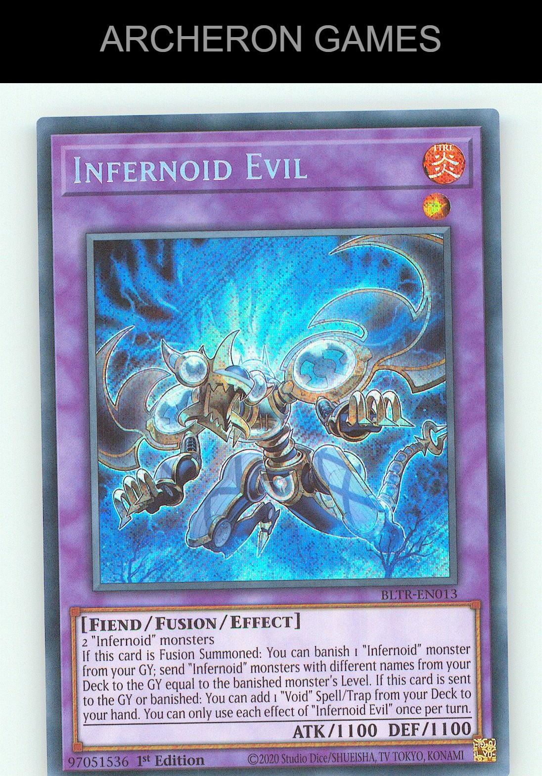 Infernoid Evil SEC YUGIOH Card