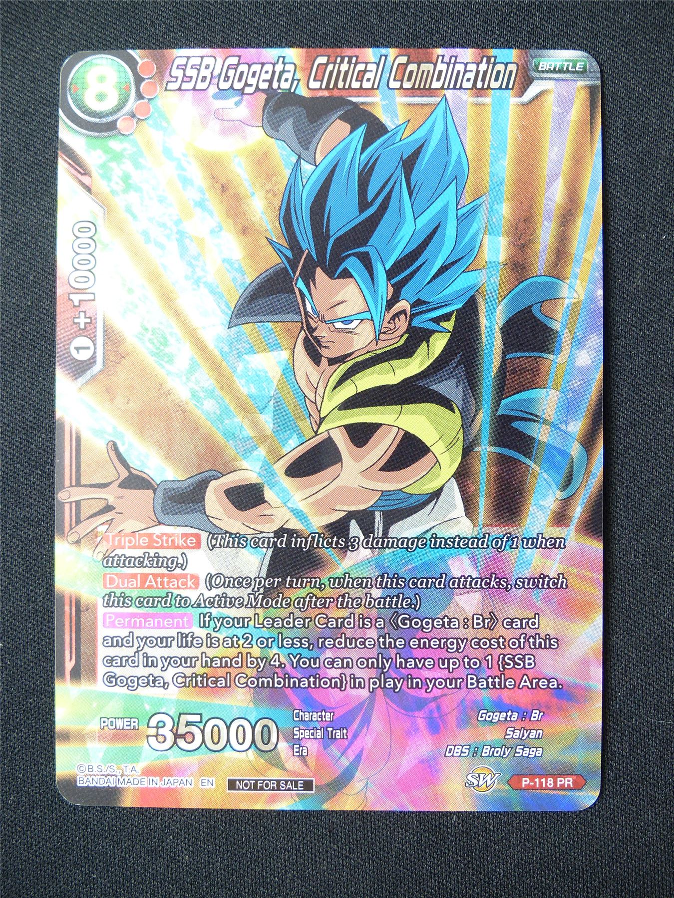 SSB Gogeta Critical Combination P-118 Promo - Dragon Ball Super Card #6GU