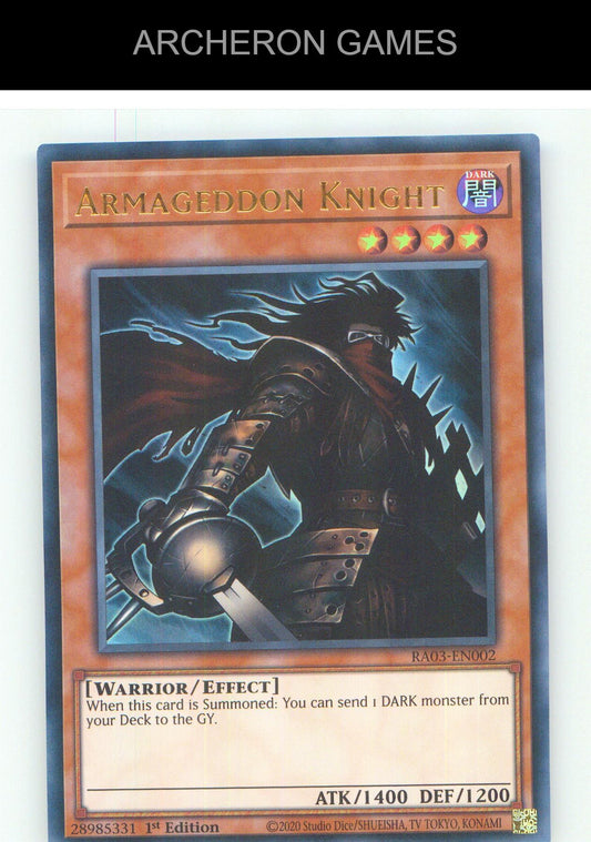 Armageddon Knight (UR) UR YUGIOH Card 1st Edition