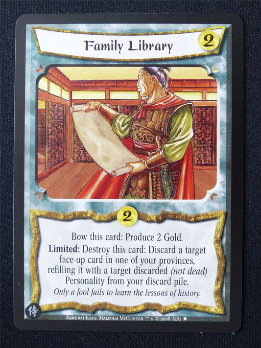 Family Library - Sam - Legend of the Five Rings L5R Card #128