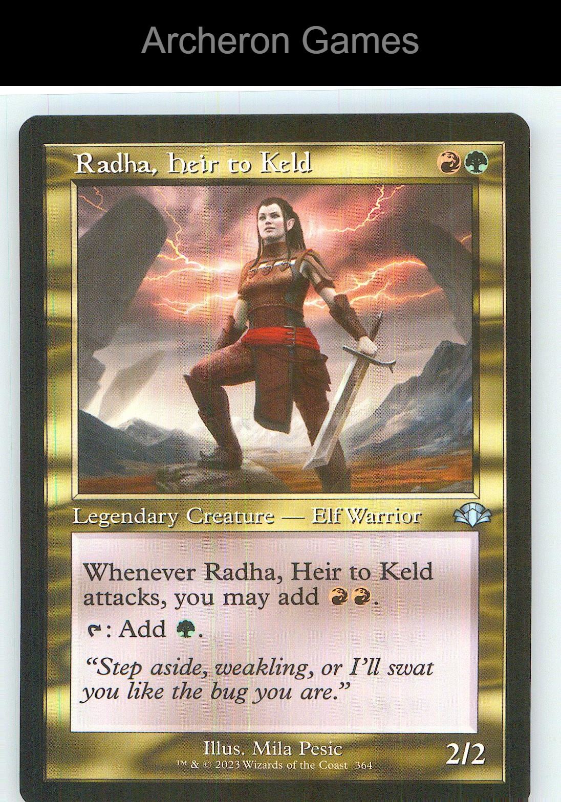 Radha, Heir to Keld (Retro Frame) DMR 364 UC MTG Card NM/EX+