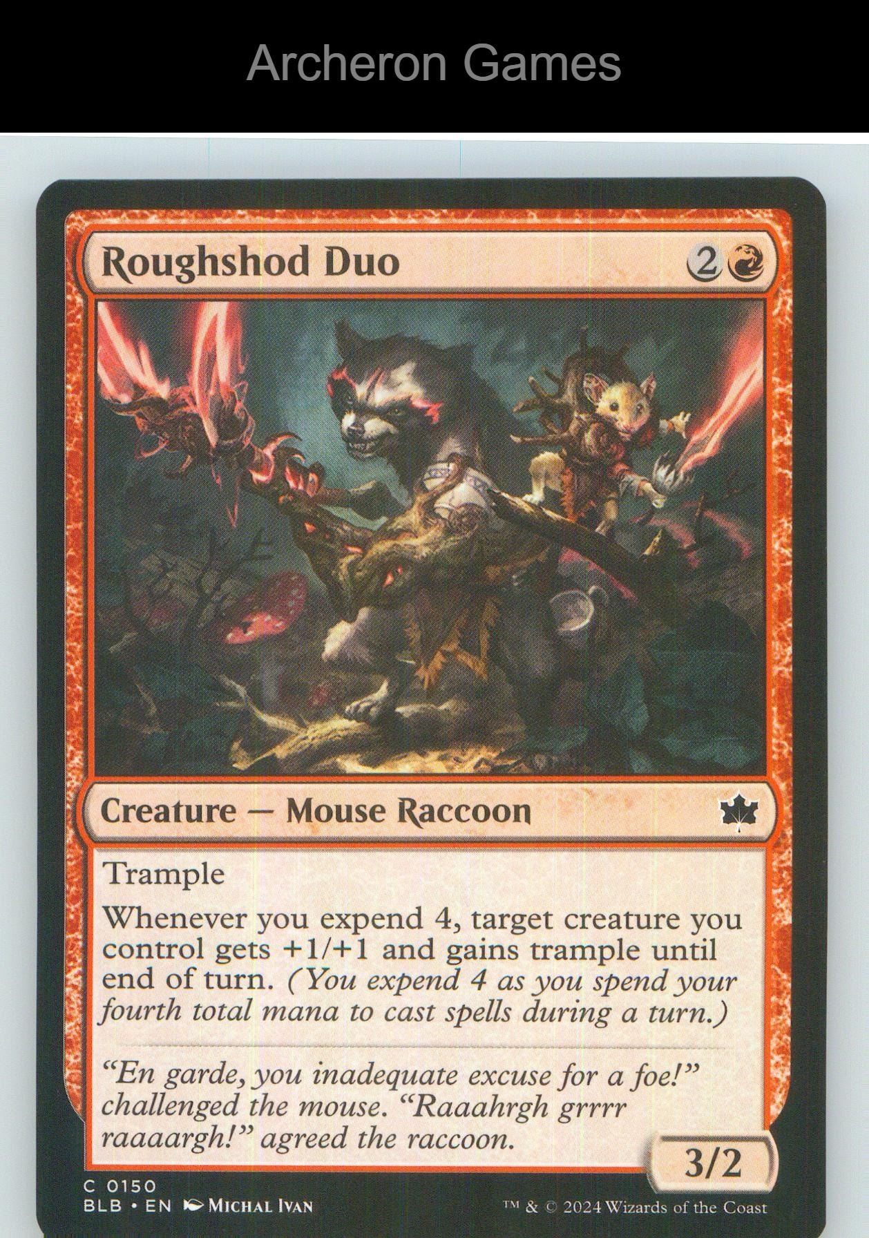 Roughshod Duo BLB 150 C MTG Card NM/EX+