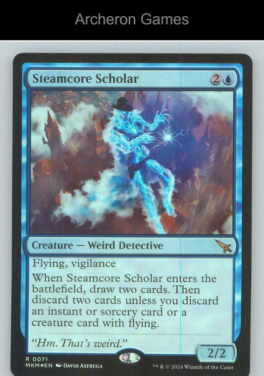 Steamcore Scholar MKM 71 R MTG Card NM/EX+ Foil