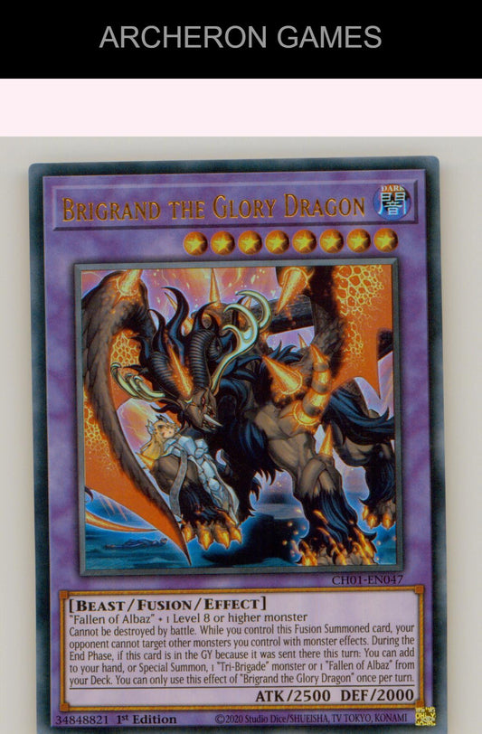 Brigrand the Glory Dragon Ultra Rare YUGIOH Card 1st Edition