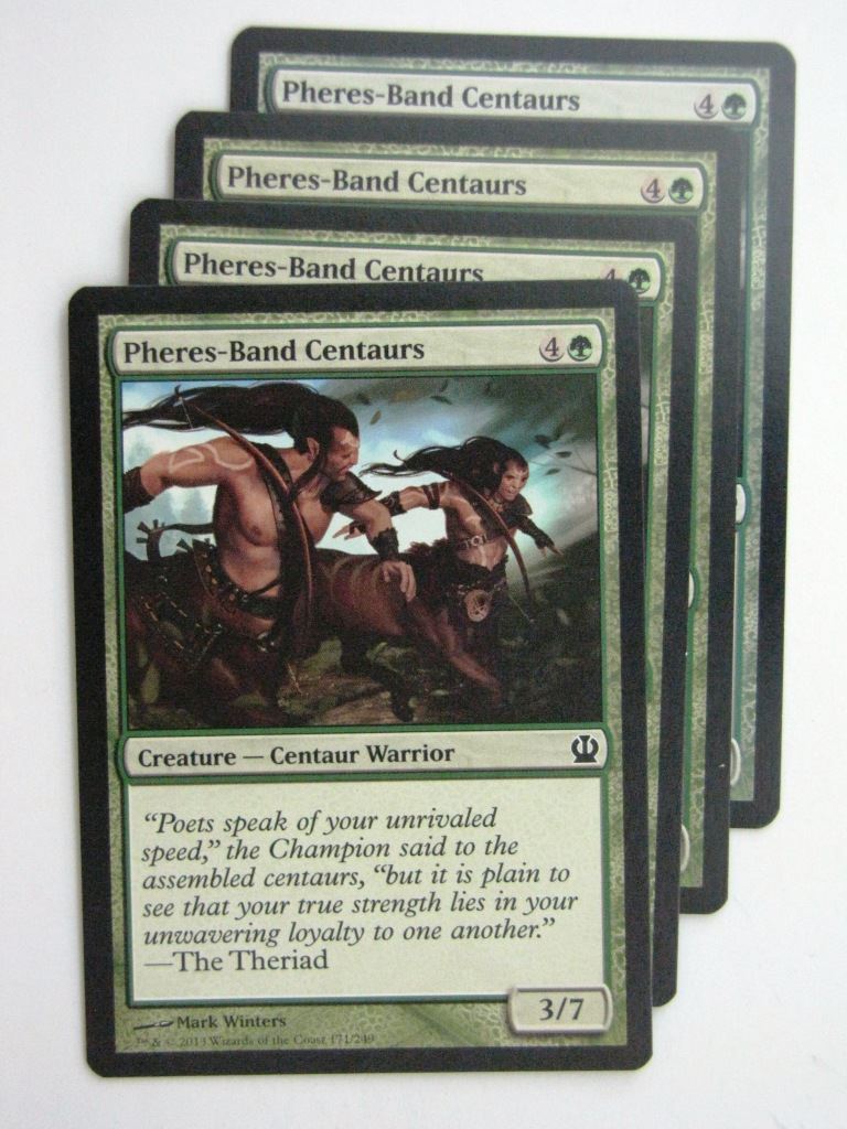 MTG Magic Cards: PHERES-BAND CENTAURS x4 Theros playset # 23J54