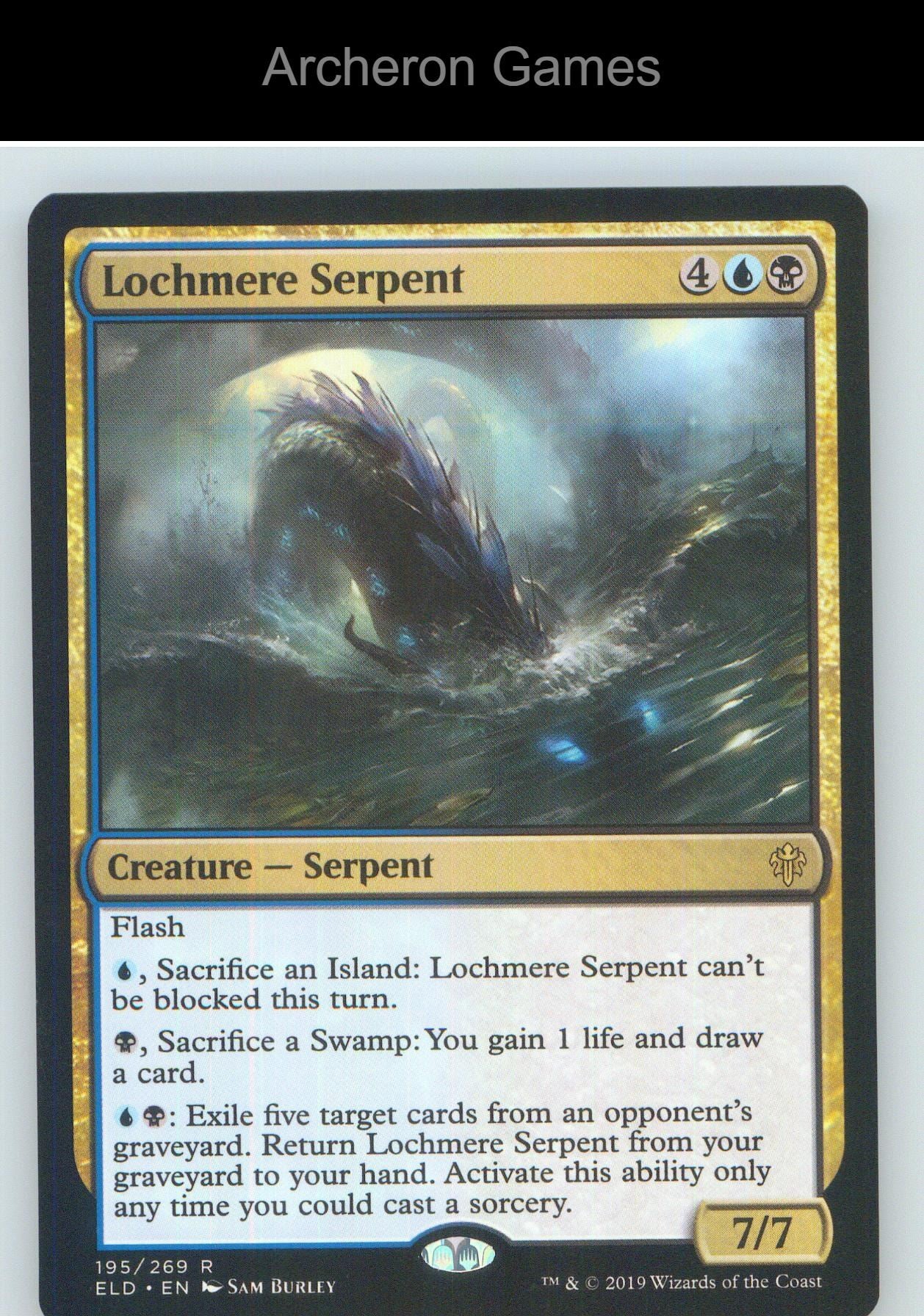 Lochmere Serpent ELD 195 R MTG Card NM/EX+