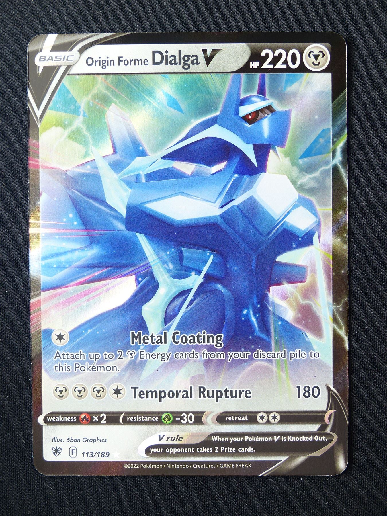 Origin Forme Dialga V 113/189 Holo - Pokemon Card #5ZI