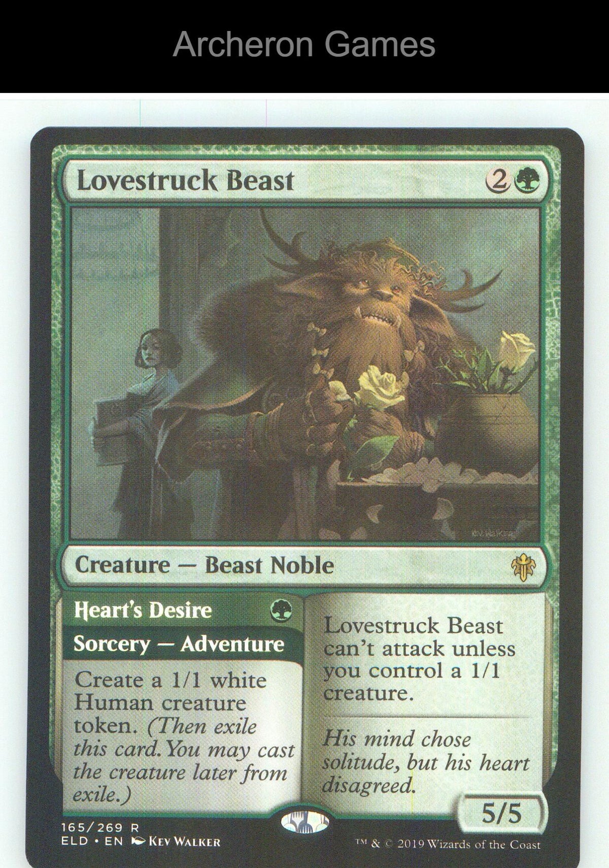 Lovestruck Beast ELD 165 R MTG Card NM/EX+