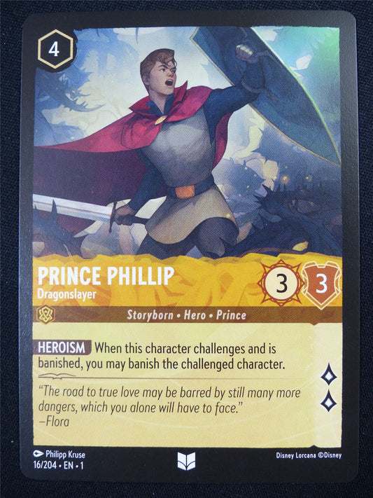 Prince Phillip Dragonslayer 16/204 - Lorcana Card #4S7