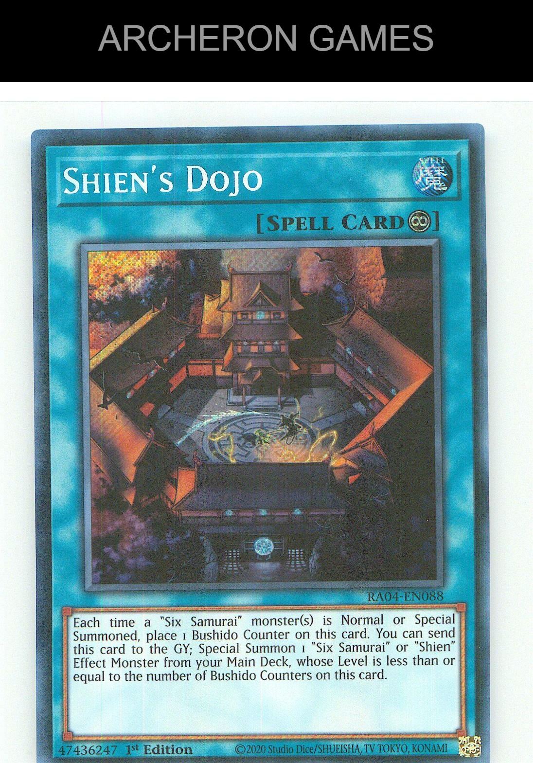 Shien's Dojo (Secret Rare) SEC YUGIOH Card 1st Edition