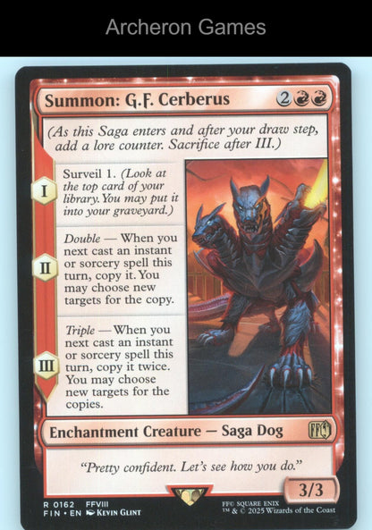 Summon: G.F. Cerberus 162 R MTG Card FINAL FANTASY
