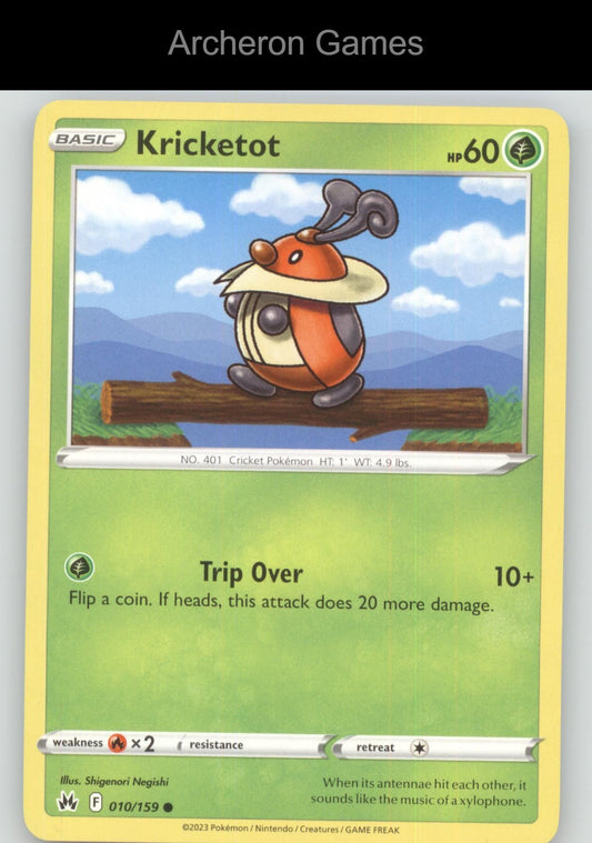 Pokemon Card Kricketot CRZ 010/159 C Crown Zenith