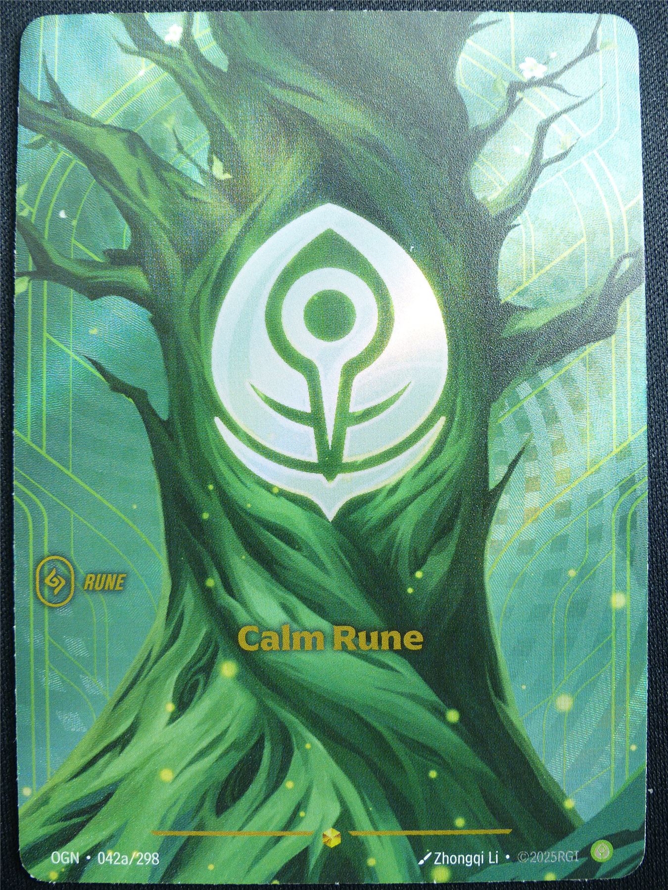 Calm Rune 042a/298 Overnumber Rare Foil - OGN - Riftbound Card #2DH