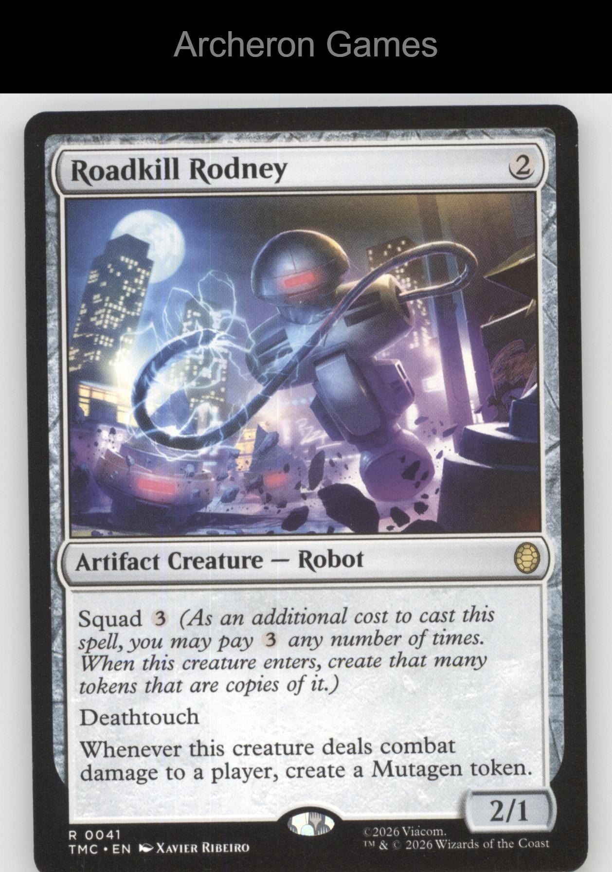 Roadkill Rodney TMC 41 R MTG Card Commander: Teenage Mutant Ninja Turtles