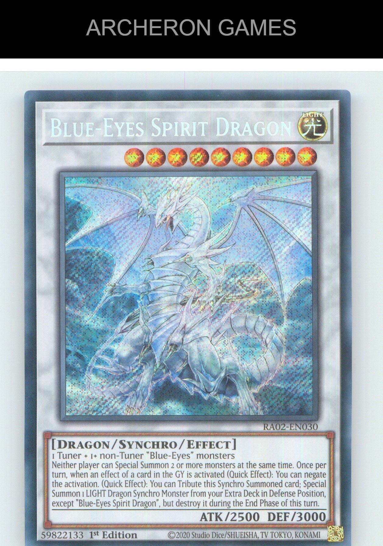 Blue-Eyes Spirit Dragon (PUR) Prismatic Ultimate Rare YUGIOH Card 1st Edition