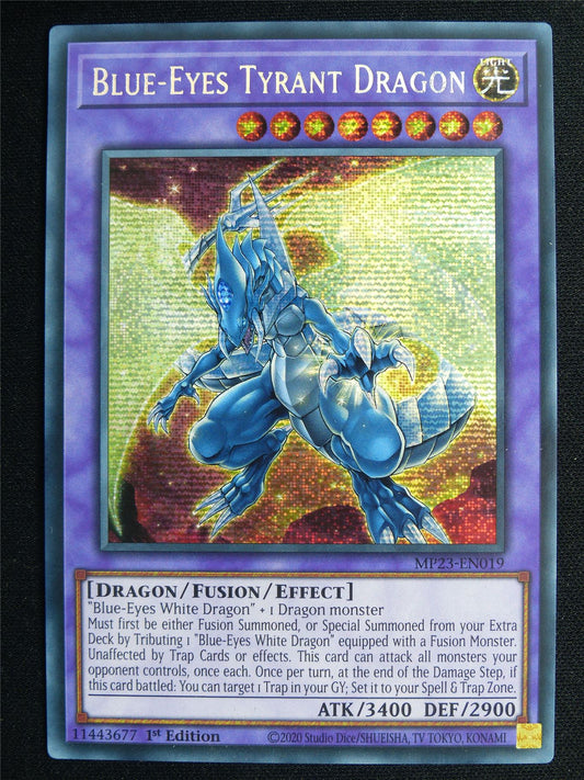 Blue-Eyes Tyrant Dragon MP23 Secret Rare - 1st ed Yugioh Card #4RC