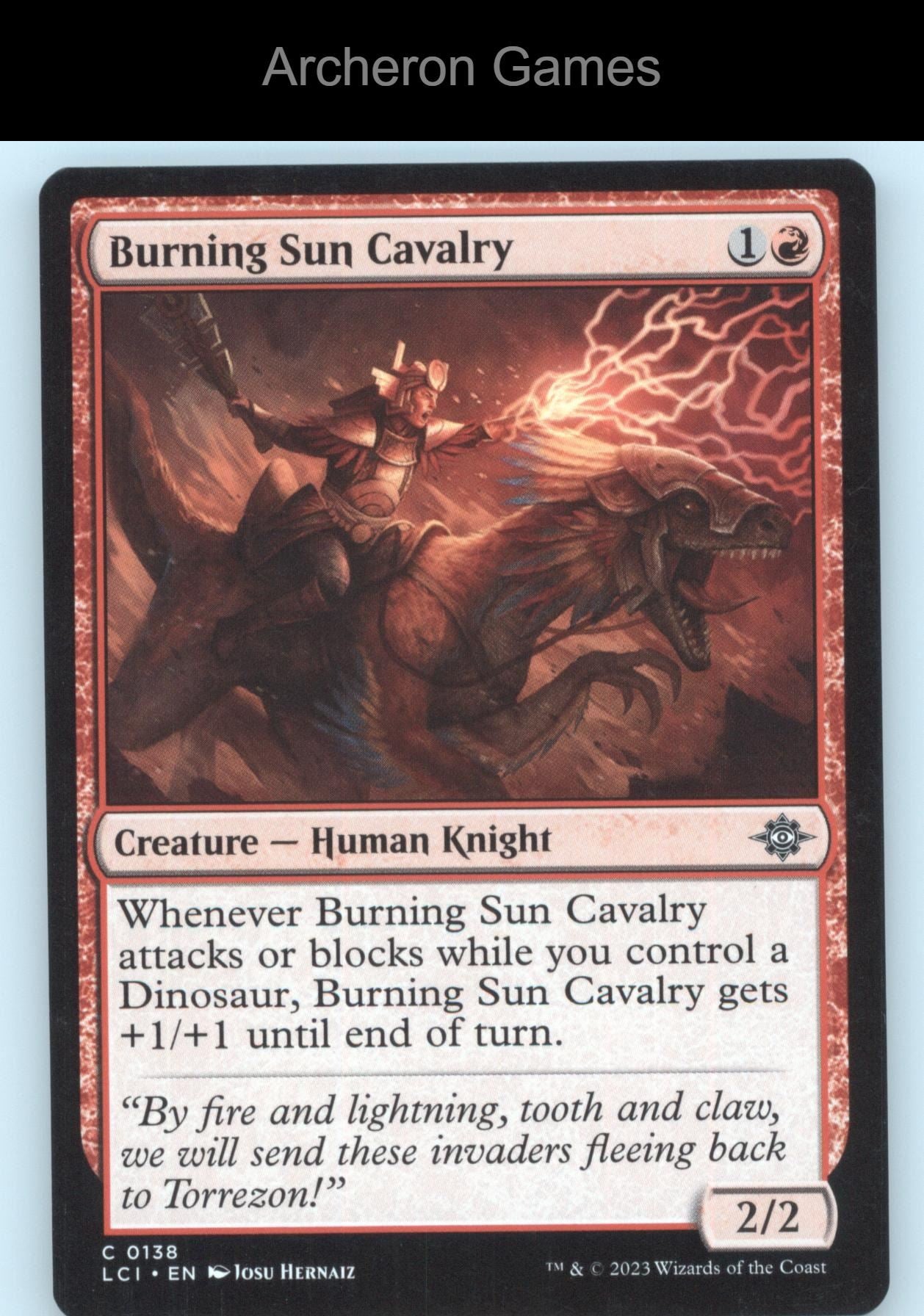 Burning Sun Cavalry 138 C MTG Card The Lost Caverns of Ixalan