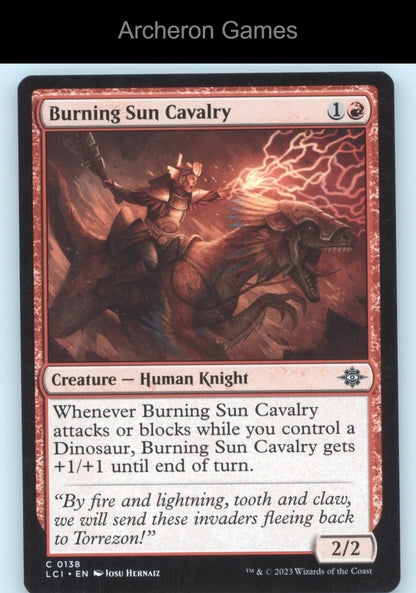 Burning Sun Cavalry 138 C MTG Card The Lost Caverns of Ixalan