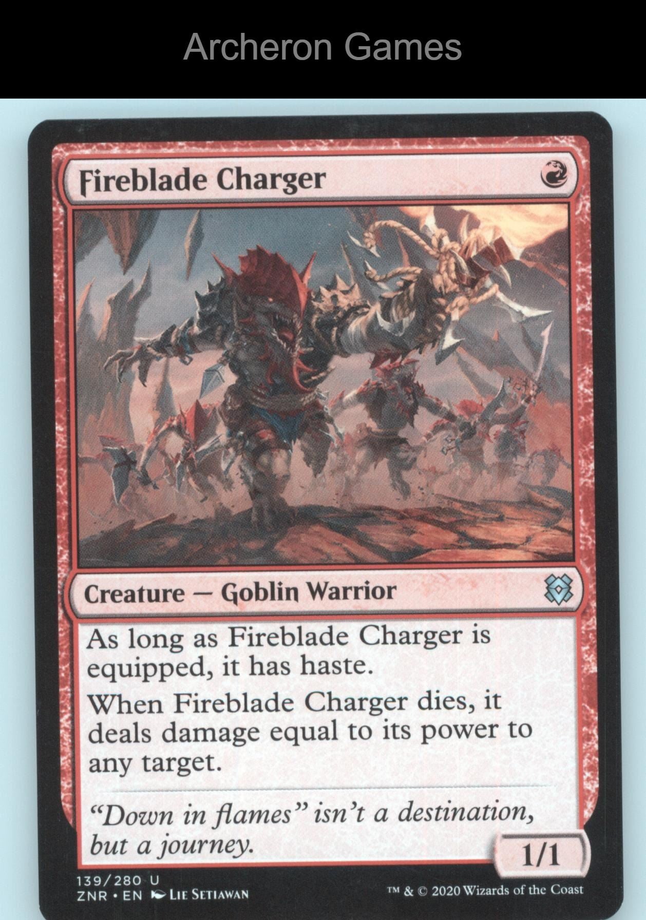 Fireblade Charger 139 UC MTG Card Zendikar Rising
