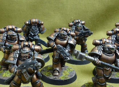 MKIII Tactical Squad with Upgrades set of 10 painted - Iron Hands - Warhammer Horus Heresy #2M7