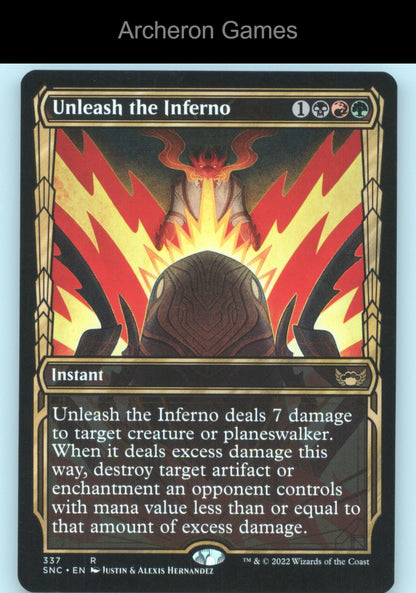 Unleash the Inferno (Showcase) 337 R MTG Card Streets of New Capenna