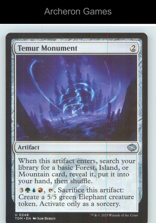 Temur Monument TDM 248 UC MTG Card NM/EX+