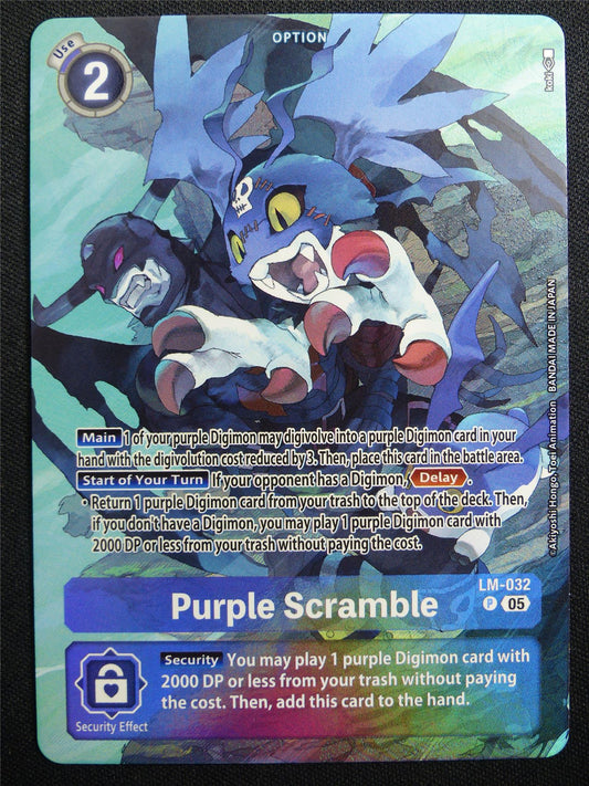 Purple Scramble LM-032 Promo Foil - Digimon Card #30K