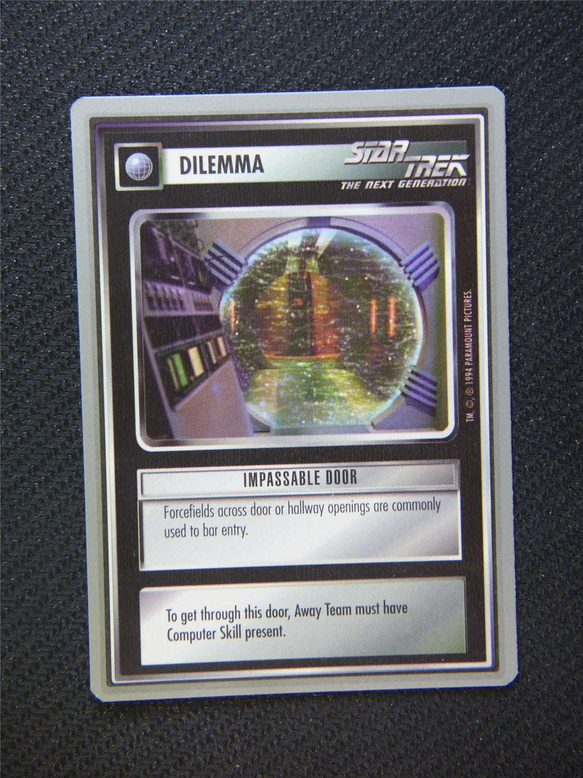 Dilemma Impassable Door - Star Trek Silver Border Card Decipher #2DH