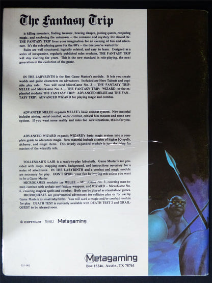 In The Labyrinth Game Master's Module: The Fantasy Trip - Metagaming Booklet #2MT