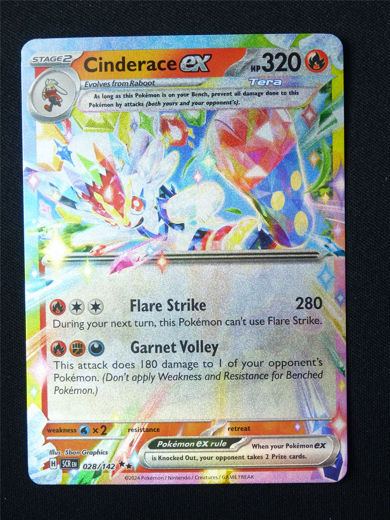 Cinderace EX 028/142 Textured Holo - Pokemon Card #5VW