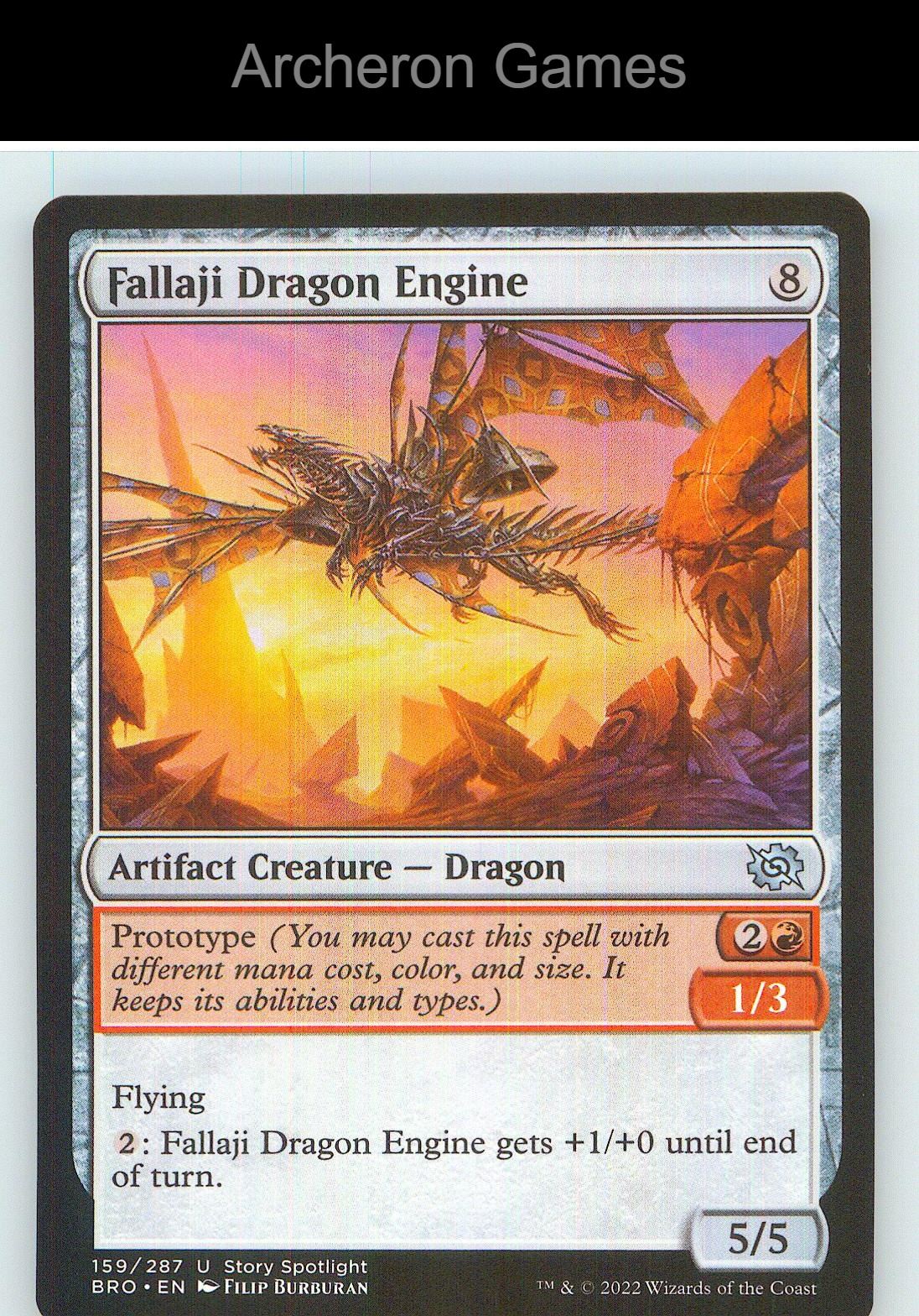Fallaji Dragon Engine BRO 159 UC MTG Card NM/EX+