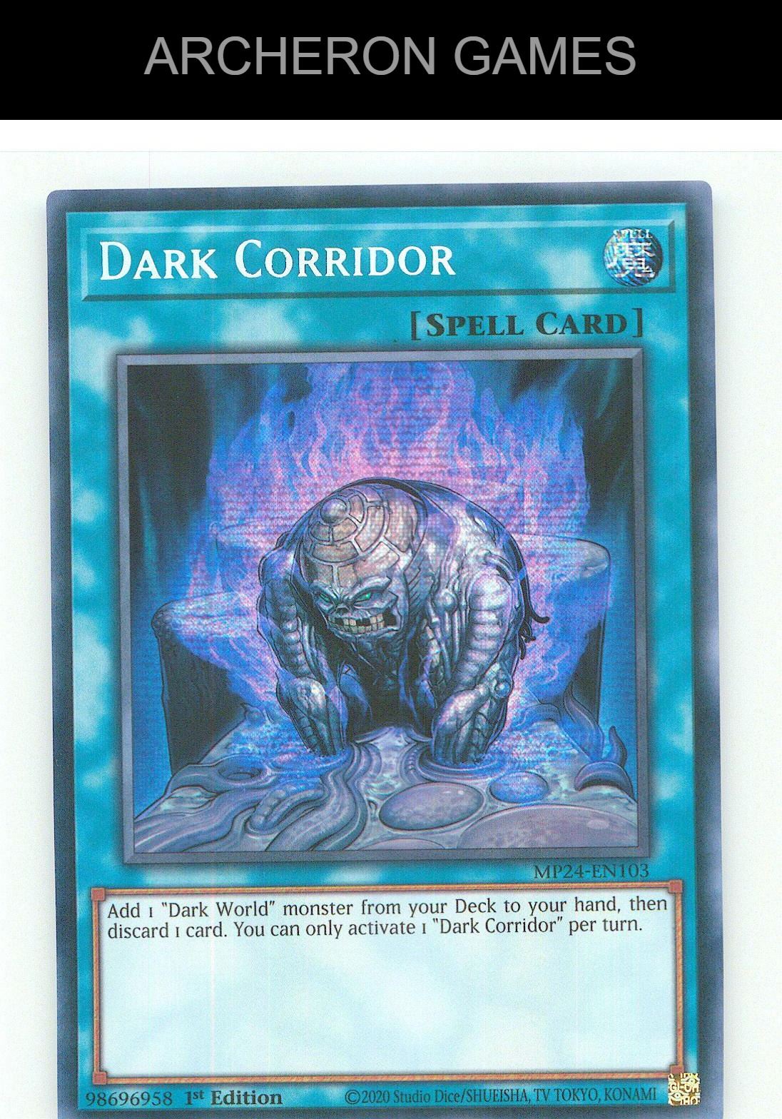 Dark Corridor Prismatic Secret Rare YUGIOH Card 1st Edition