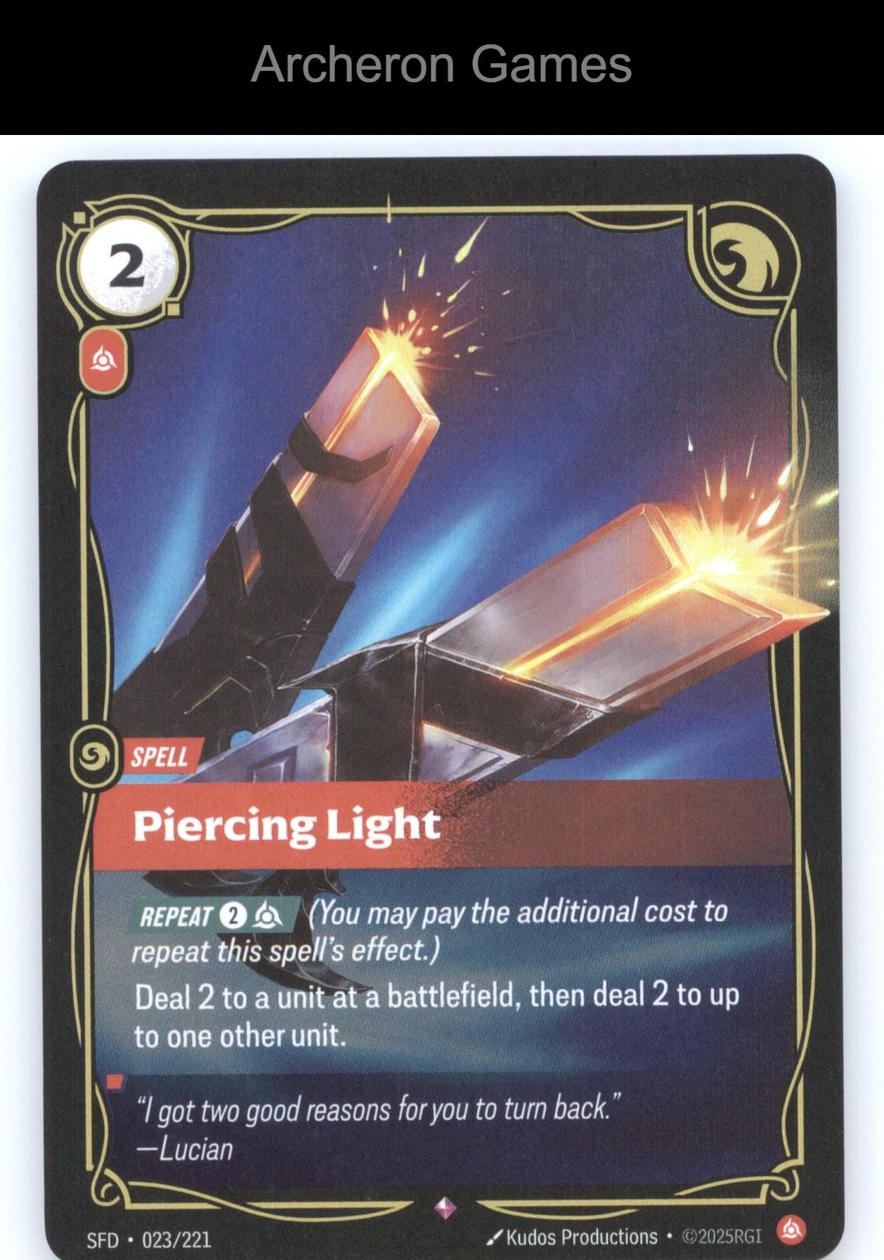 Piercing Light SFD 023/221 R  Card Spiritforged