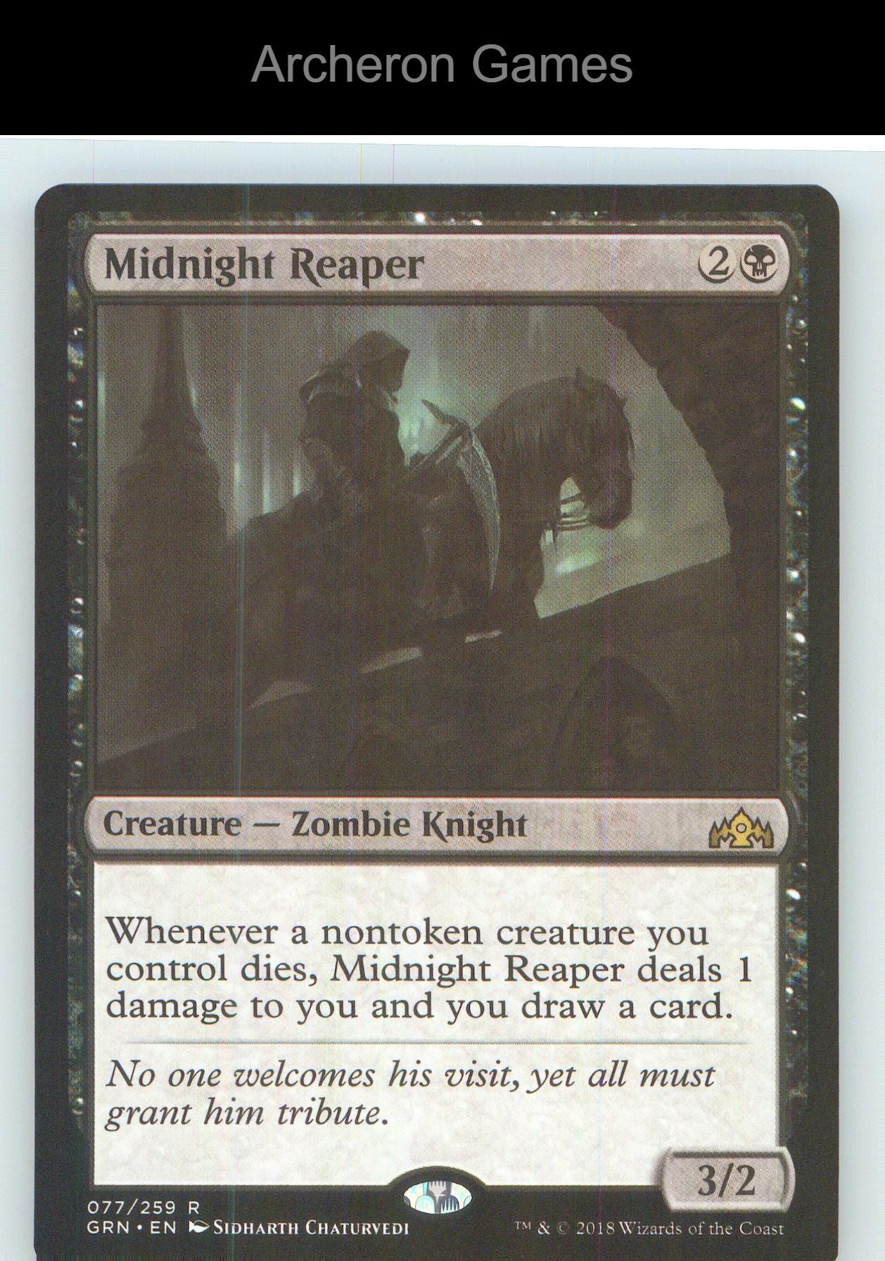 Midnight Reaper GRN 77 R MTG Card NM/EX+