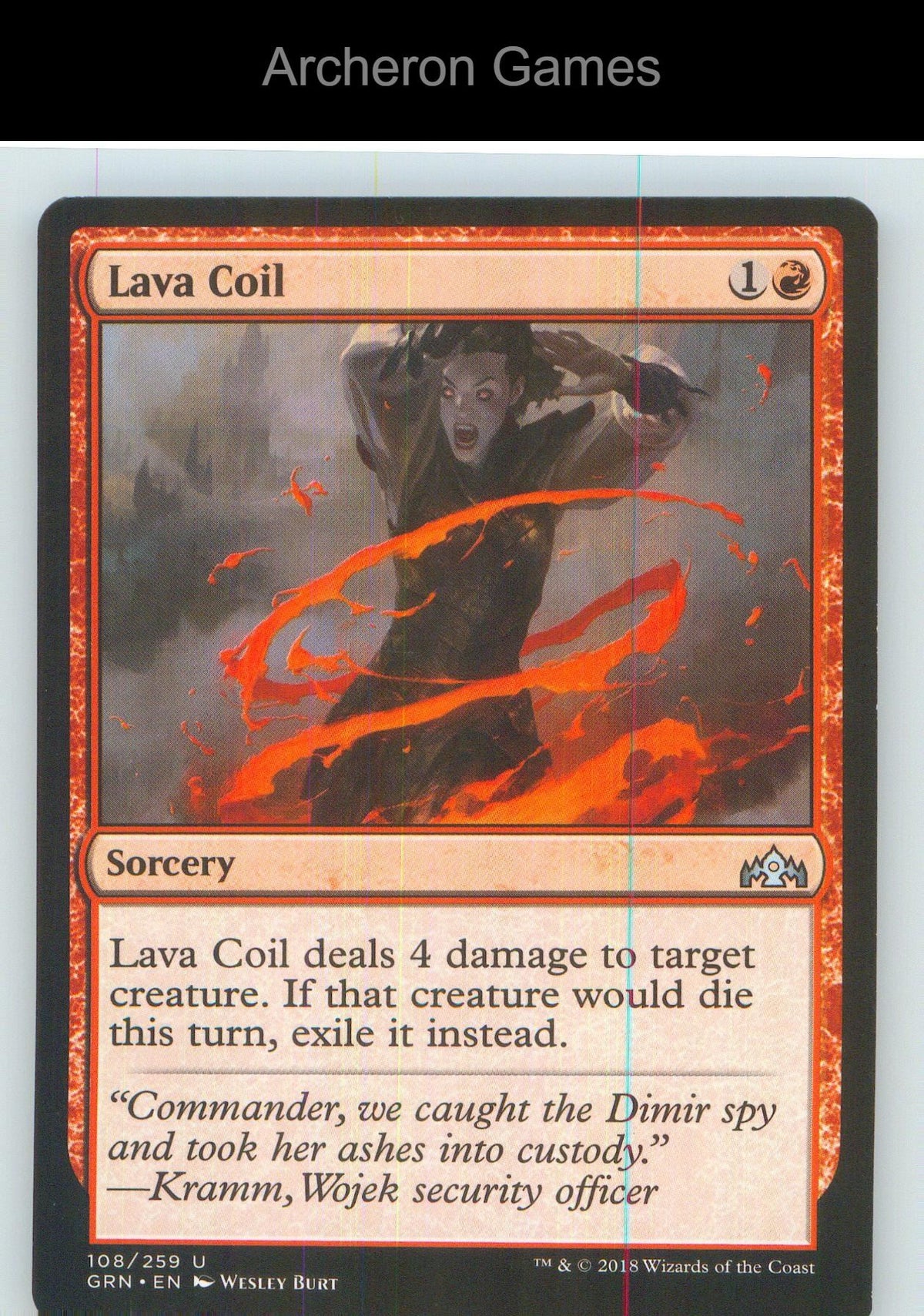 Lava Coil GRN 108 UC MTG Card NM/EX+