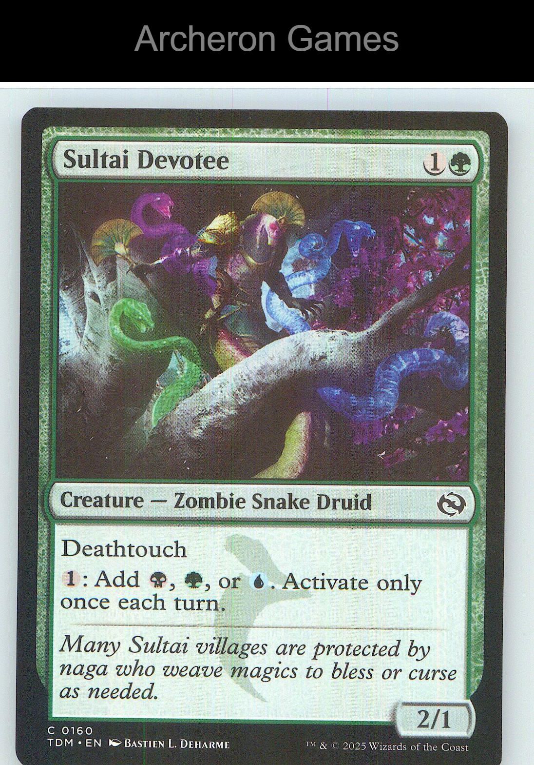 Sultai Devotee TDM 160 C MTG Card NM/EX+