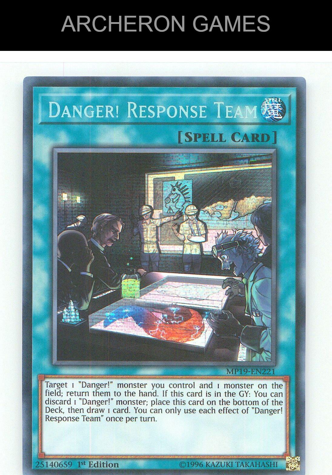 Danger! Response Team Prismatic Secret Rare YUGIOH Card 1st Edition