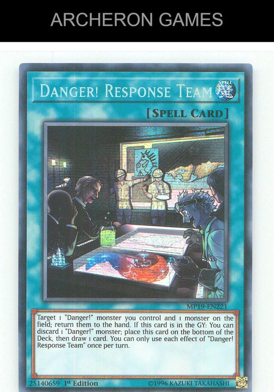 Danger! Response Team Prismatic Secret Rare YUGIOH Card 1st Edition