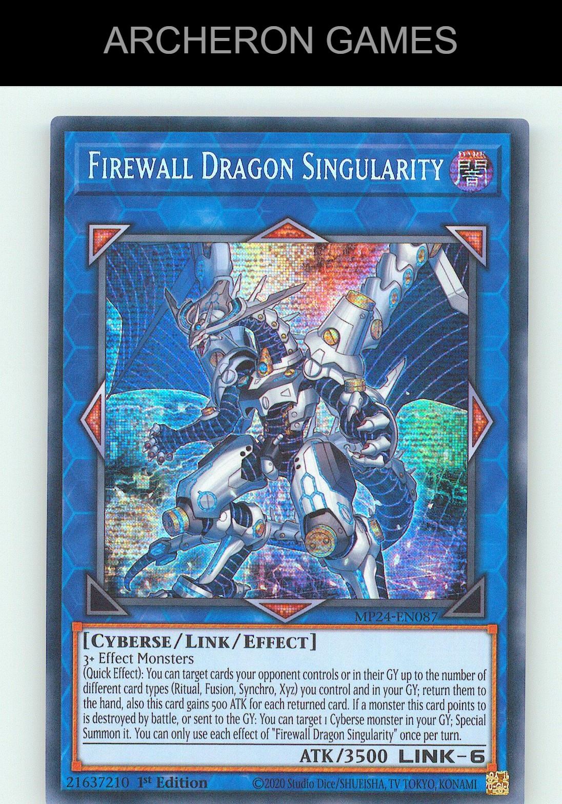 Firewall Dragon Singularity SEC YUGIOH Card