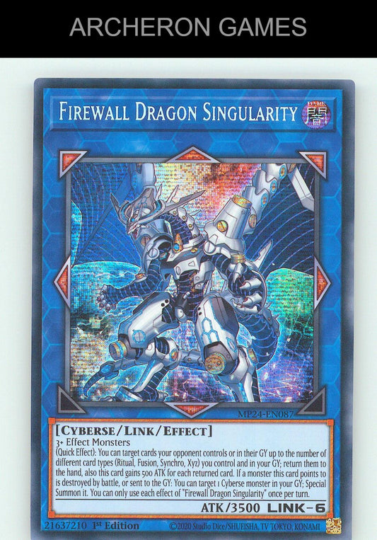 Firewall Dragon Singularity SEC YUGIOH Card