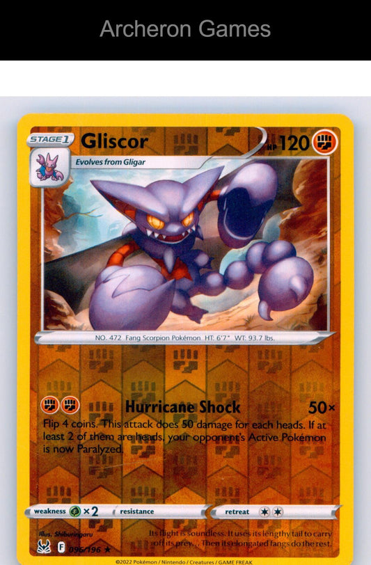 Pokemon Card Gliscor LOR 096/196 R Lost Origin Reverse Holo