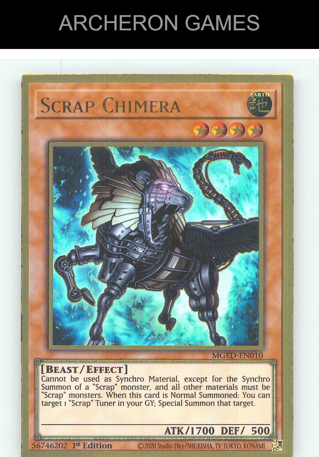 Scrap Chimera Premium Gold Rare YUGIOH Card 1st Edition