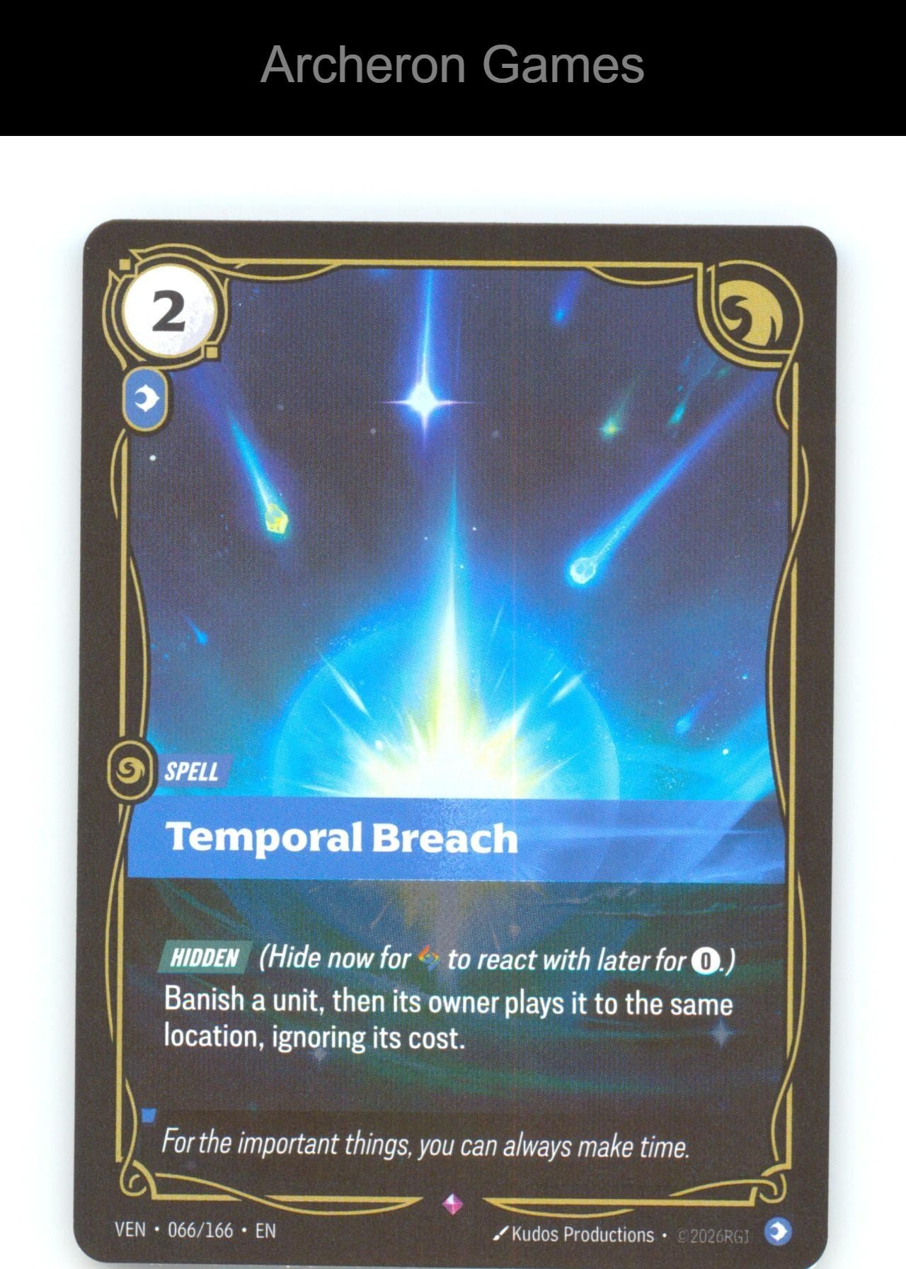 Temporal Breach VEN 066/166 R Vendetta Riftbound Card Foil