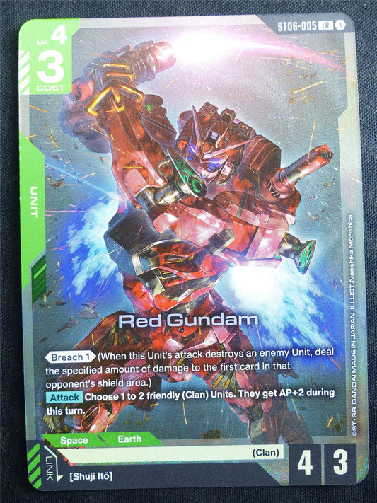 Red Gundam ST06-005 LR Foil - Gundam Card #4ED