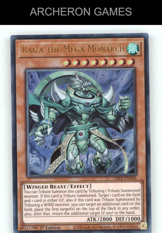 Raiza the Mega Monarch Ultra Rare YUGIOH Card
