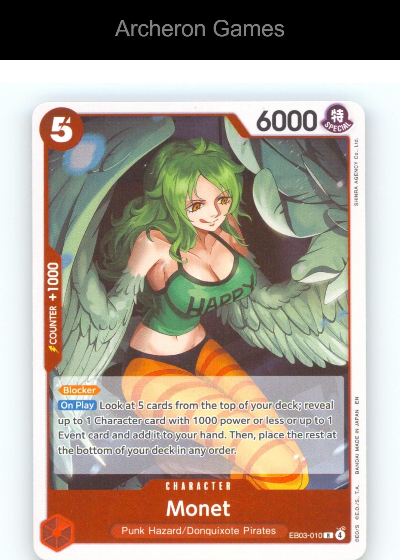 Monet EB03-010 R One Piece Card NM/EX+ Foil